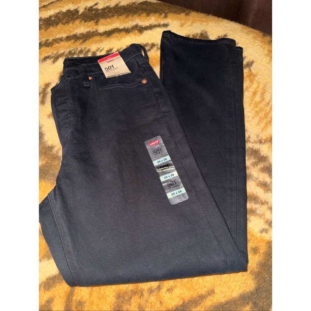 NWT Levi’s 501 original black denim jeans size 29/28